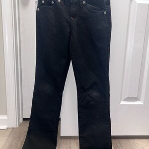 2 Pairs of Boys Size Medium Pants (10-12) Black Denim and Cargo
